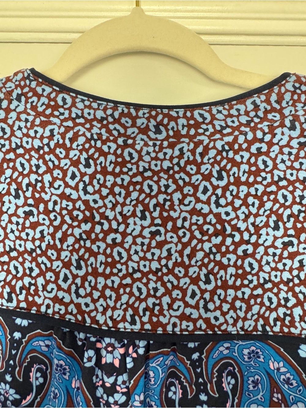 Boden NWT Hotched Ponte Paisley Midi Dress Blue Size 6 - Picture 13 of 15